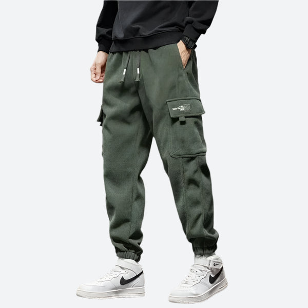 Fleece Drawstring Warm Cargo Joggers
