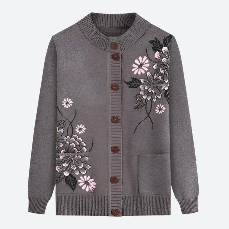 Floral Embroidered Button-Front Cardigans