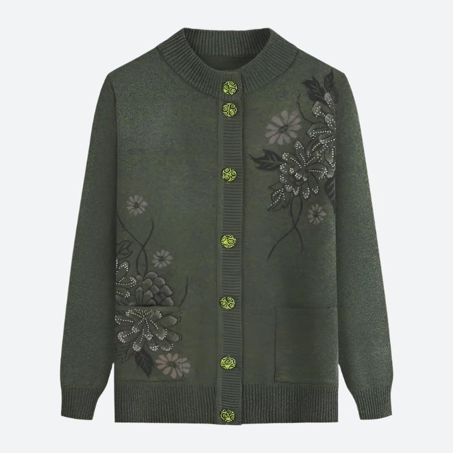 Floral Embroidered Button-Front Cardigans