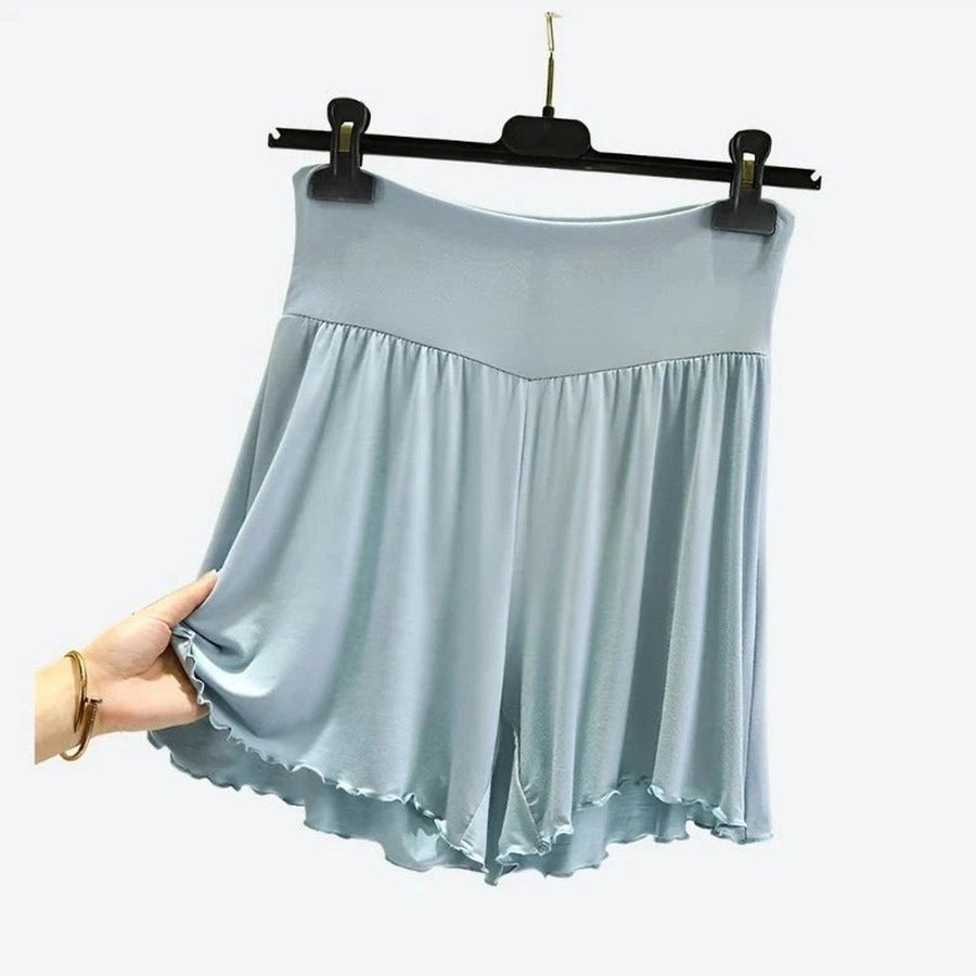 Flouncy High-Waisted Ruffle Hem Shorts