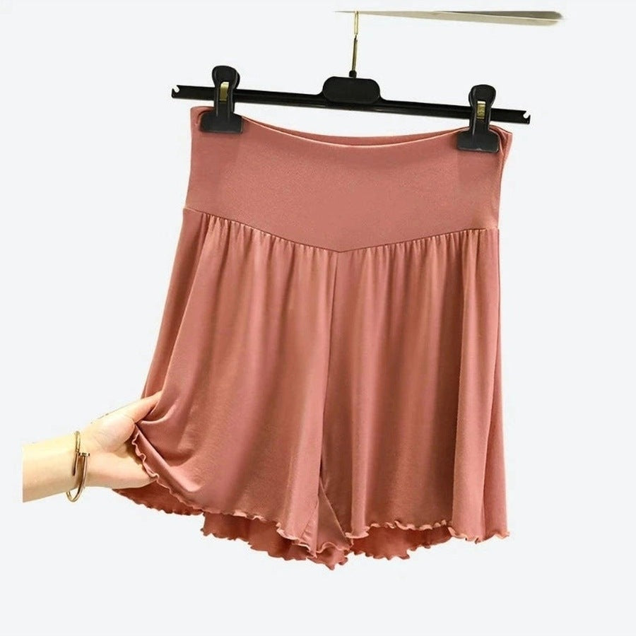 Flouncy High-Waisted Ruffle Hem Shorts