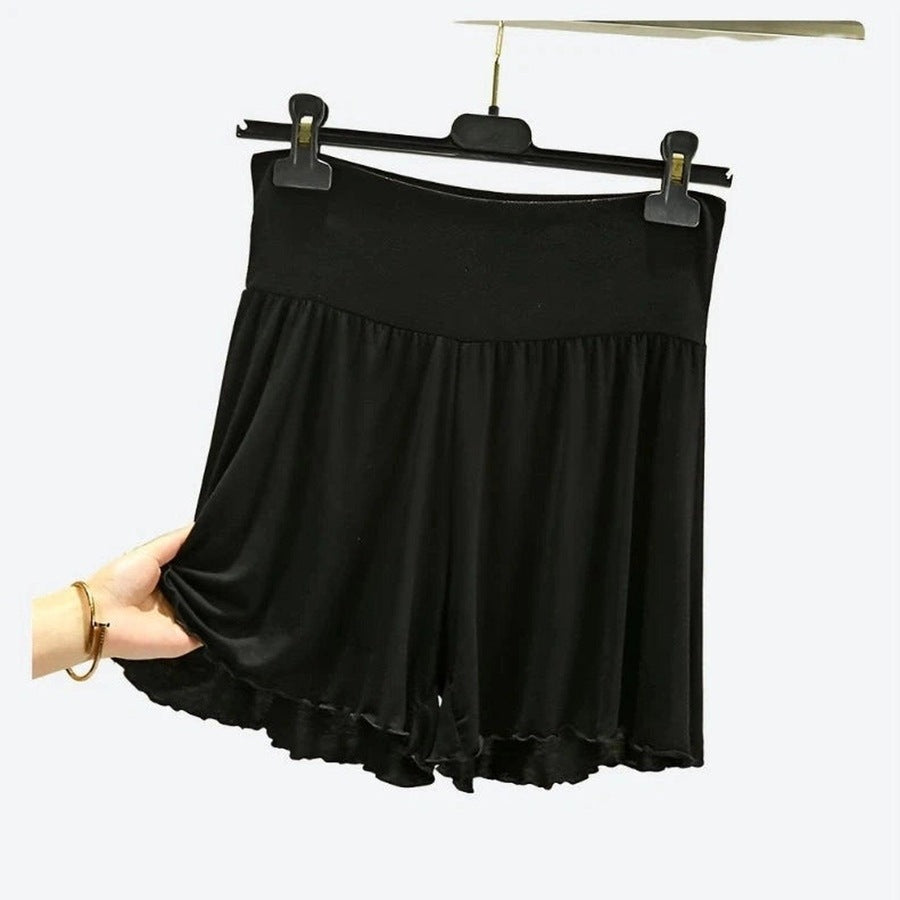 Flouncy High-Waisted Ruffle Hem Shorts