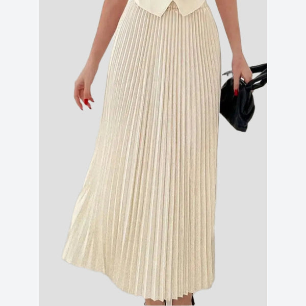 Flowy Pleated High-Waisted Maxi Skirts