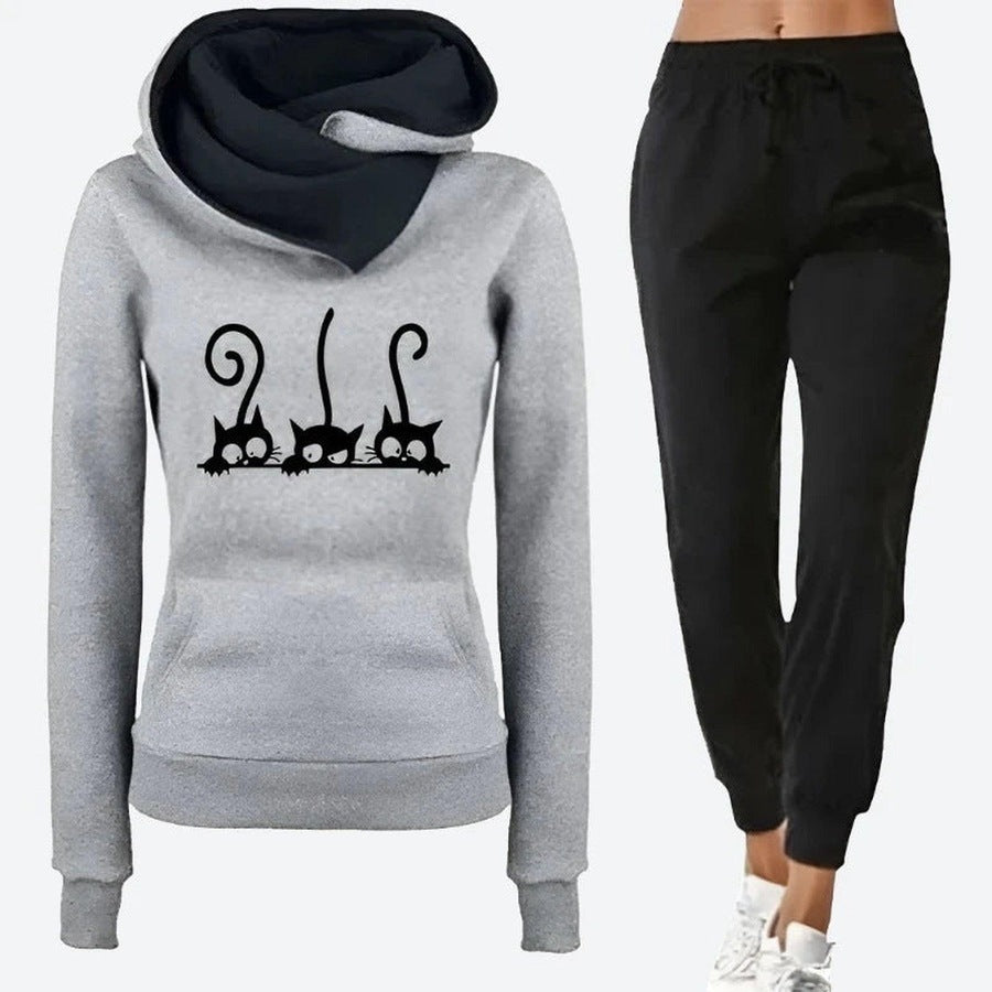Fun Graphic Hoodie and Joggers Set