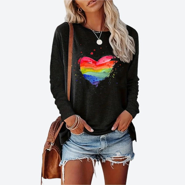 Graphic Long-Sleeve Casual T-Shirts