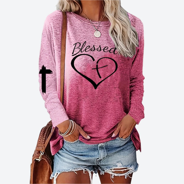 Graphic Long-Sleeve Crewneck T-Shirts