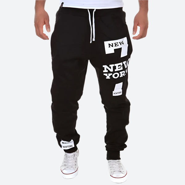 Graphic Print Drawstring Joggers