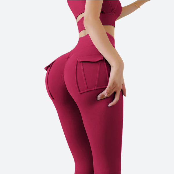 High-Waist Cargo Scrunch Leggings