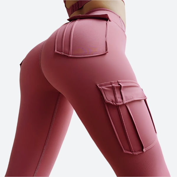 High-Waist Cargo Scrunch Leggings