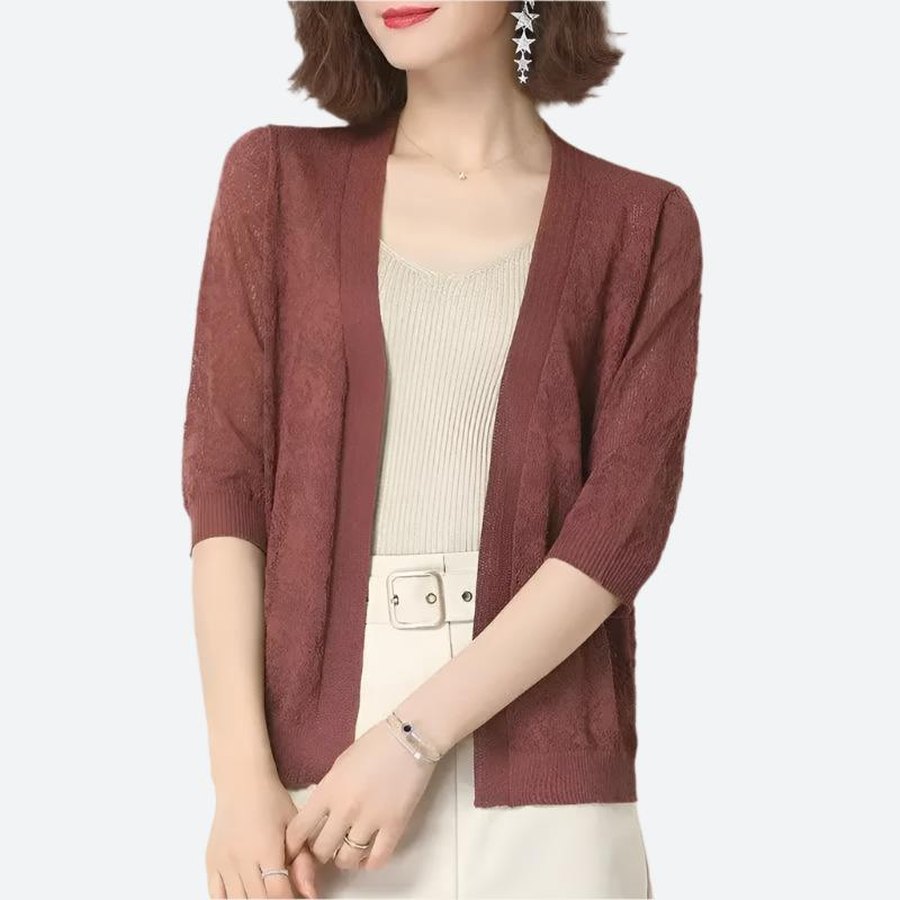 Lightweight Open-Front Knit Cardigans
