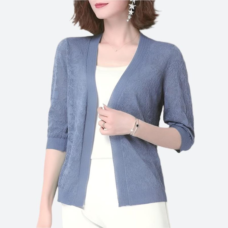 Lightweight Open-Front Knit Cardigans