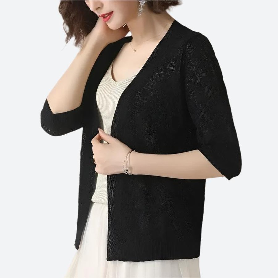 Lightweight Open-Front Knit Cardigans
