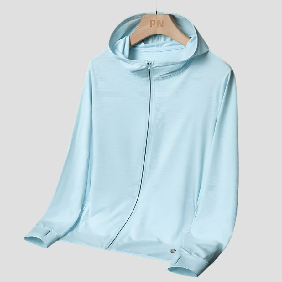 Lightweight Zip-Up Hooded Sun Jackets