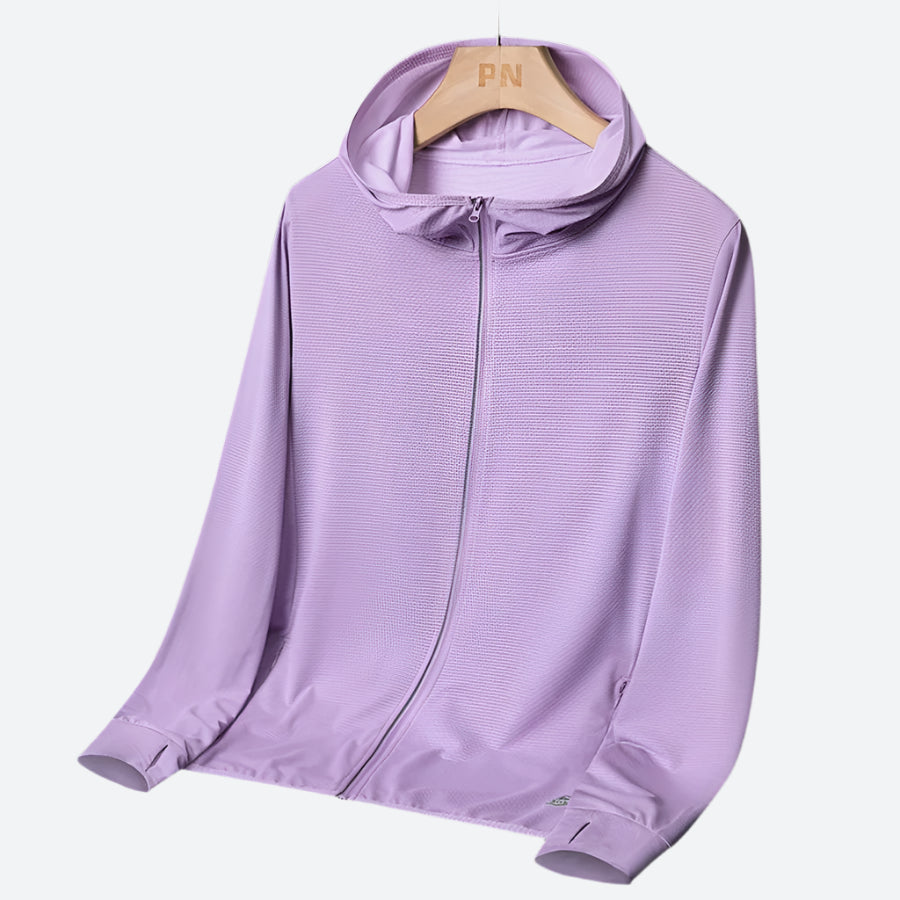 Lightweight Zip-Up Hooded Sun Jackets