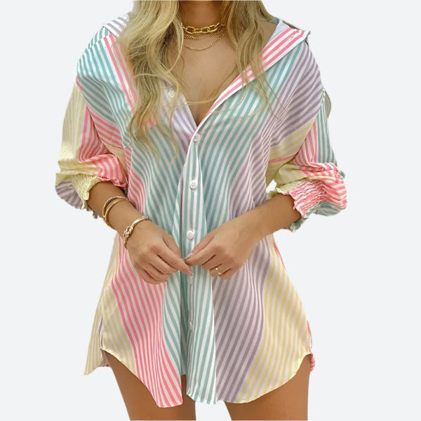 Loose Button-Up Long Shirts