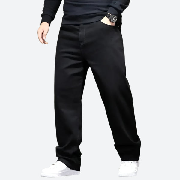 Loose-Fit Straight Casual Cotton Pants