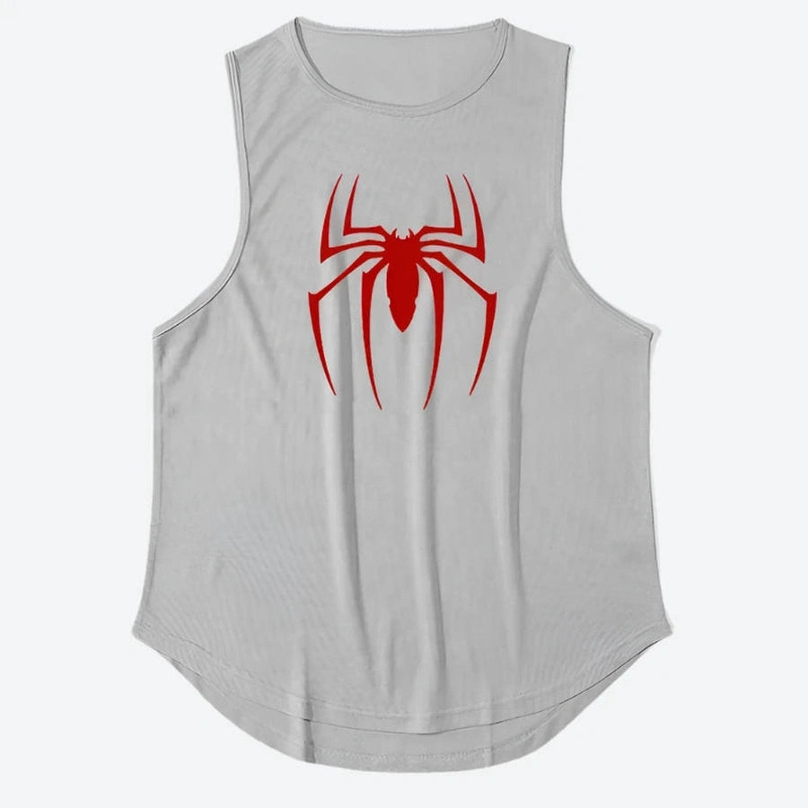 Men's Graphic Spider Print Tank Tops