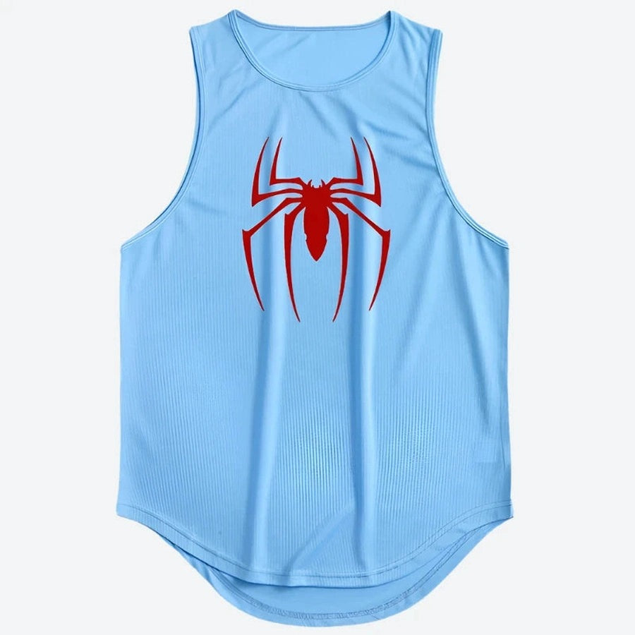 Men's Graphic Spider Print Tank Tops