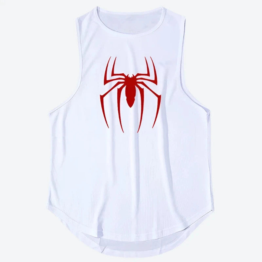 Men's Graphic Spider Print Tank Tops