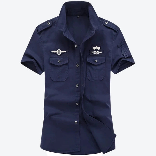 Military Patch Short Sleeve Shirts