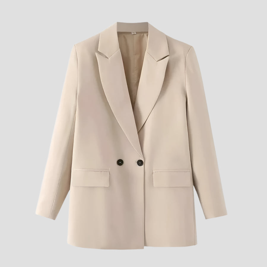 Minimalist Double-Breasted Tailored Blazer Coats