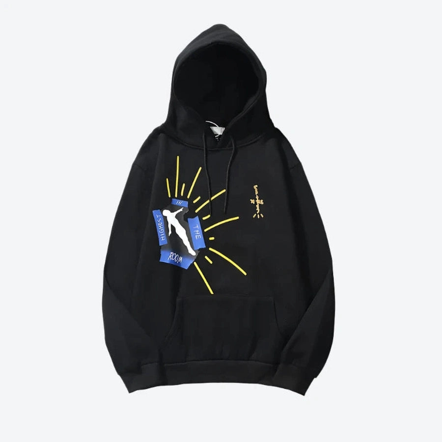 Modern Graphic Print Hooded Sweatshirts
