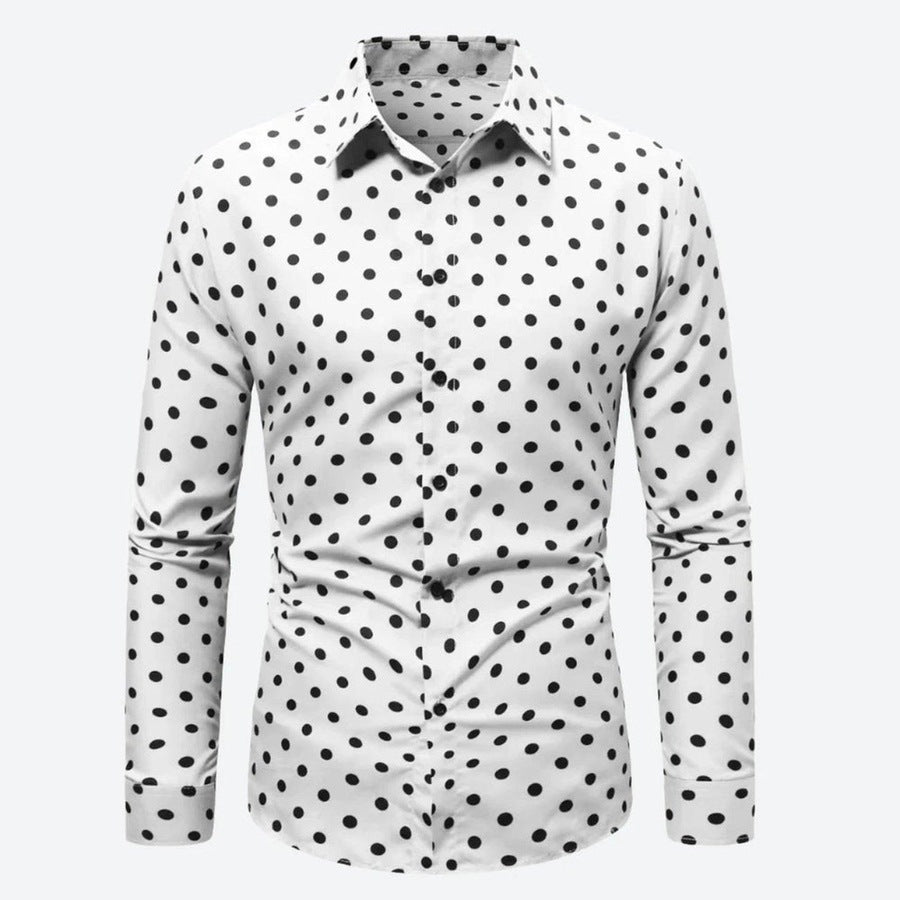 Modern Slim Fit Polka Dot Shirts