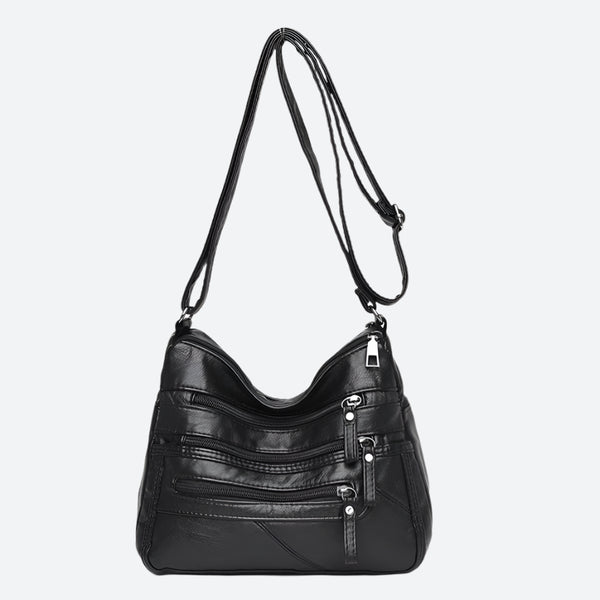 Multi-Zipper Adjustable Faux Leather Bags
