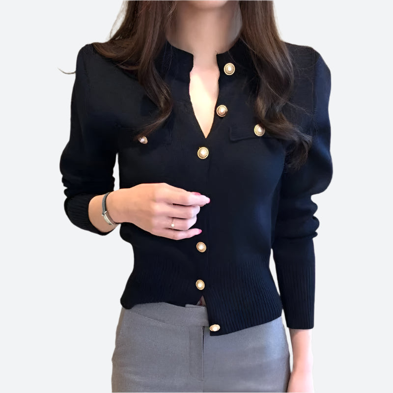 Pearl Button Slim Fit Cardigans