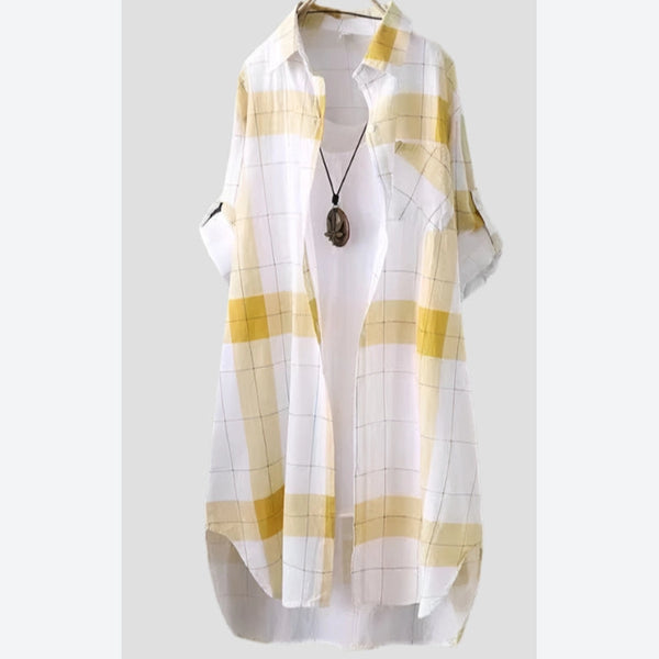 Plaid Lightweight Button-Up Shirts