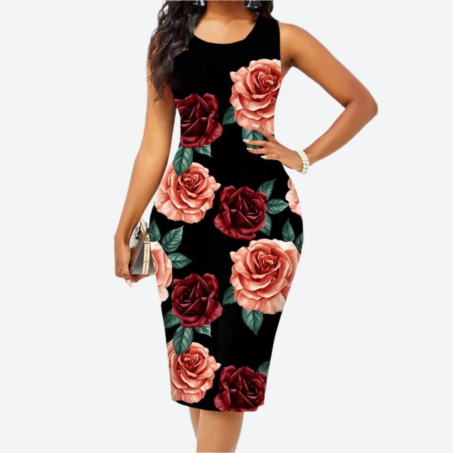 Polka Dot Sleeveless Bodycon Dresses