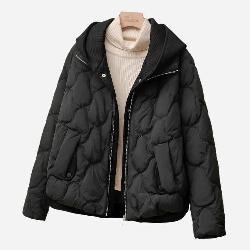 Quilted Hooded Zip-Up Puffer Jackets
