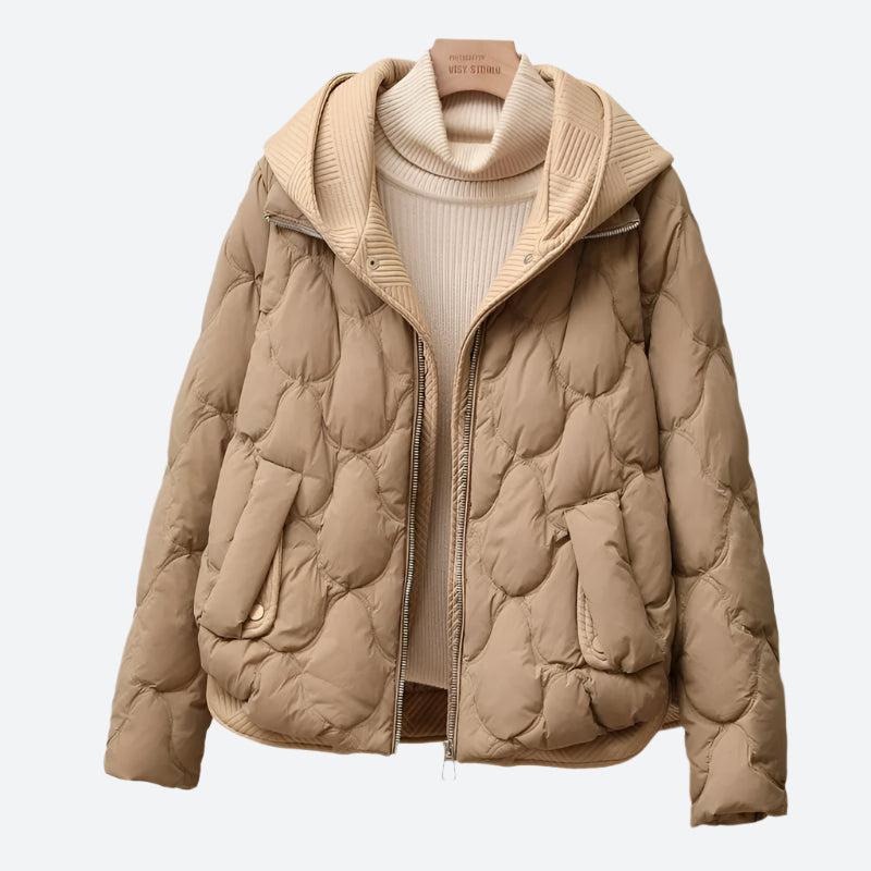 Quilted Hooded Zip-Up Puffer Jackets