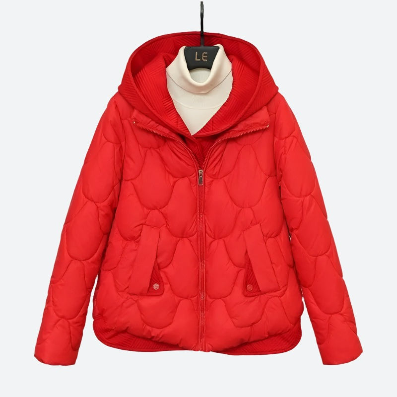 Quilted Hooded Zip-Up Puffer Jackets