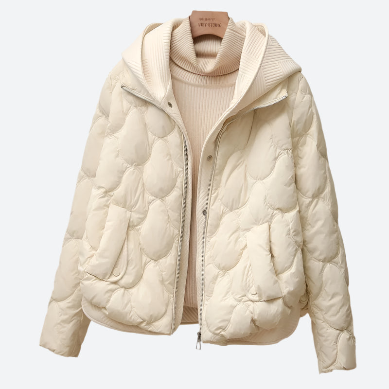 Quilted Hooded Zip-Up Puffer Jackets