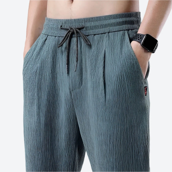 Relaxed Fit Crinkle Texture Pants