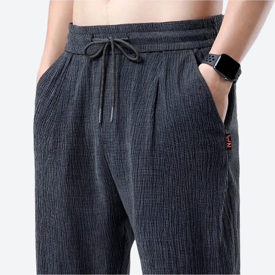 Relaxed Fit Crinkle Texture Pants