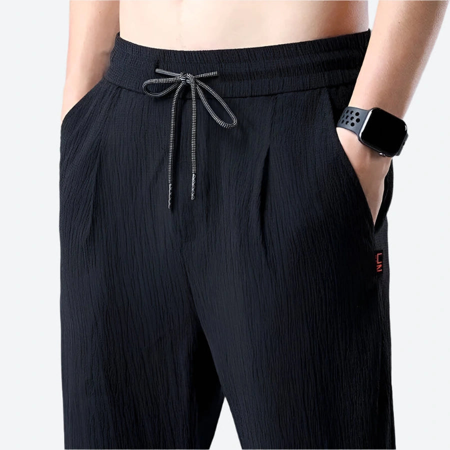 Relaxed Fit Crinkle Texture Pants
