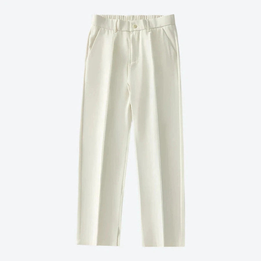 Relaxed Fit Elastic Waist Cropped Pants
