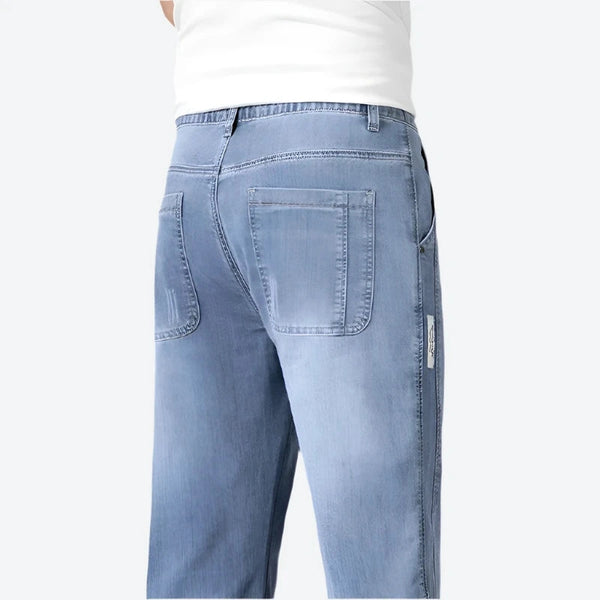 Relaxed-Fit Light-Wash Denim Jeans
