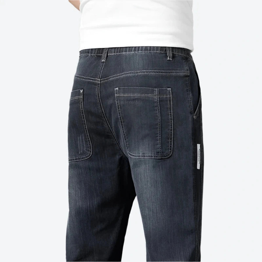 Relaxed-Fit Light-Wash Denim Jeans