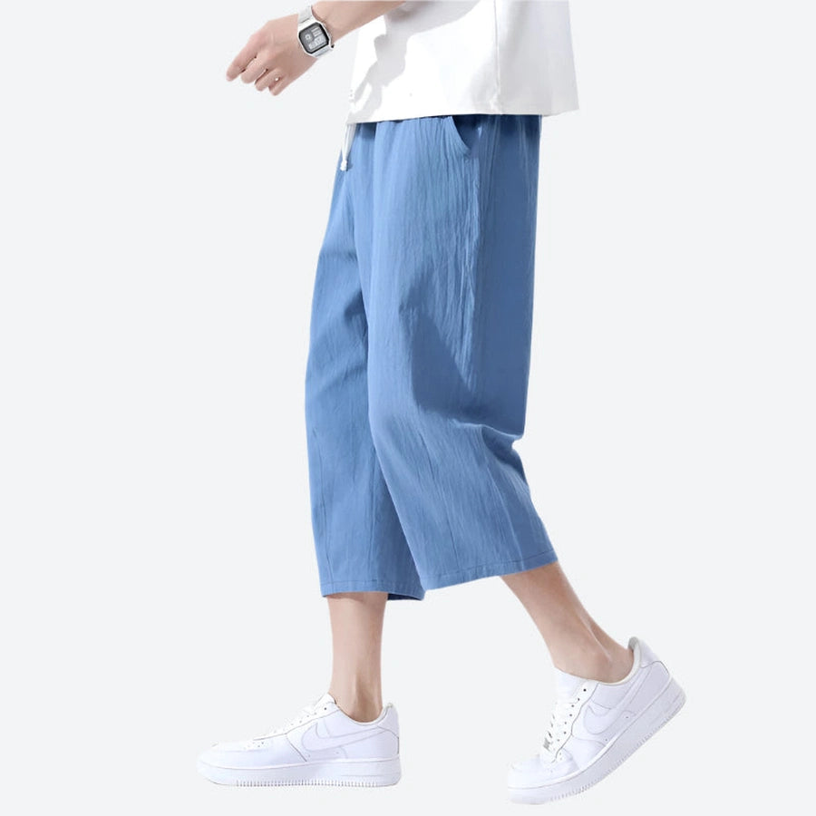 Relaxed Fit Lightweight Cropped Pants