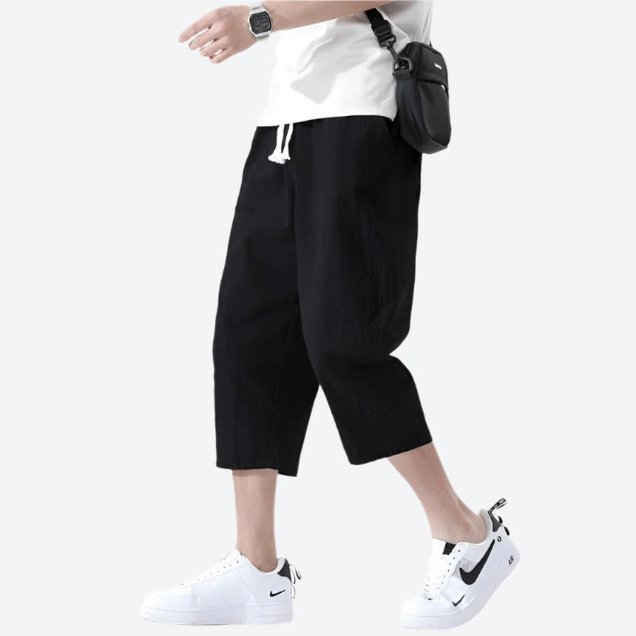 Relaxed Fit Lightweight Cropped Pants