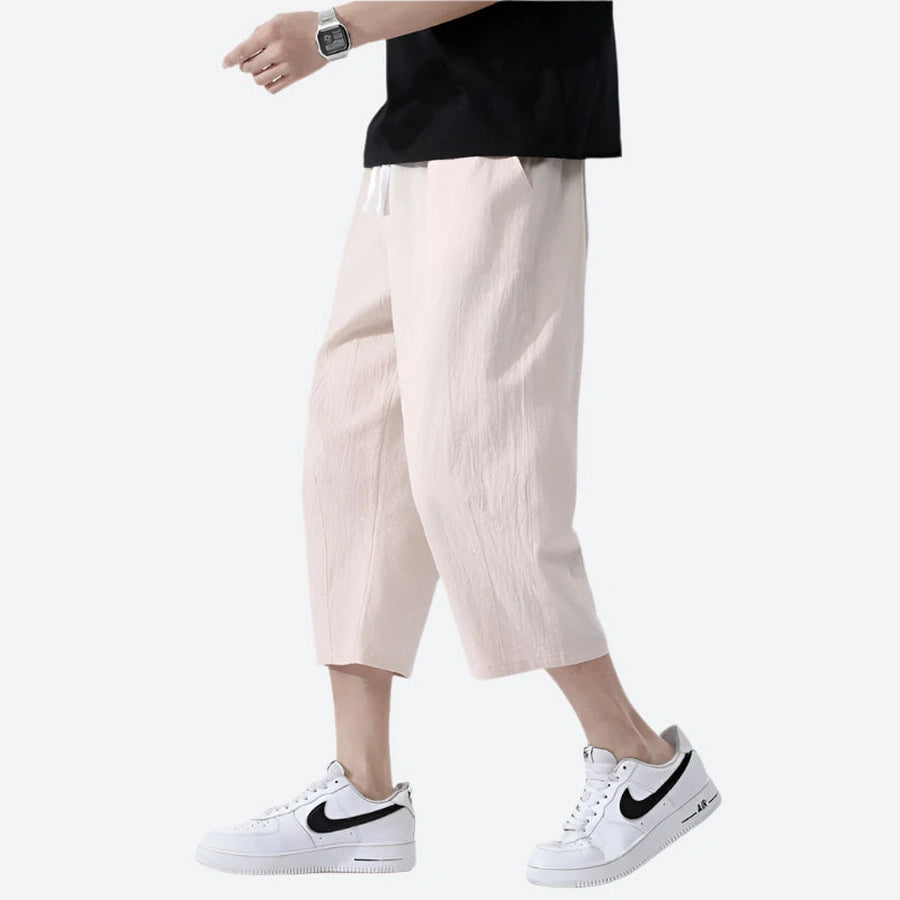 Relaxed Fit Lightweight Cropped Pants