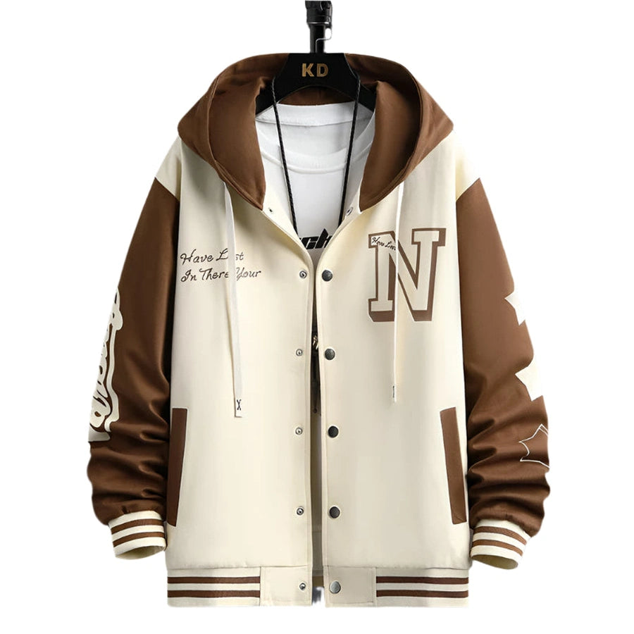 Retro Letterman Hooded Varsity Jackets
