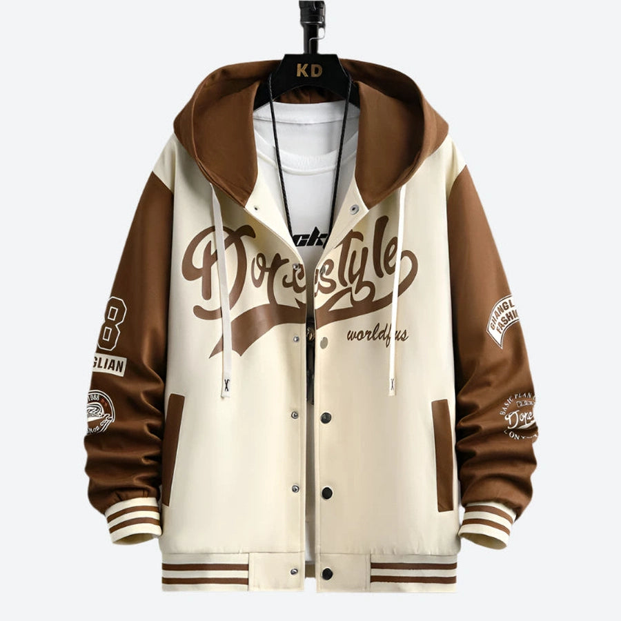 Retro Letterman Hooded Varsity Jackets