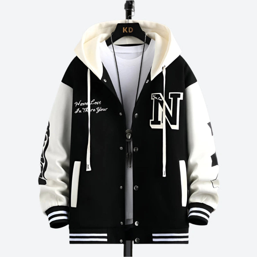 Retro Letterman Hooded Varsity Jackets