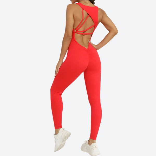 Backless Strappy Cutout Workout Bodysuits