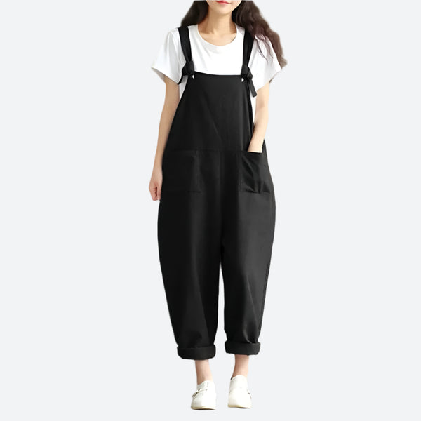 Loose Adjustable Strap Casual Jumpsuits
