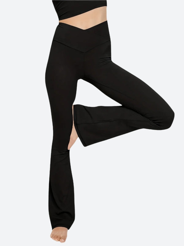 V-Waist Flared Stretch Yoga Leggings
